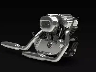 Motorcycle Evo Engine 3D model