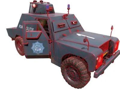 Shorland Mark1 Armoured Car Low-poly 3D model