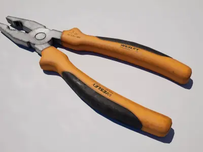  Pliers Low-poly 3D model