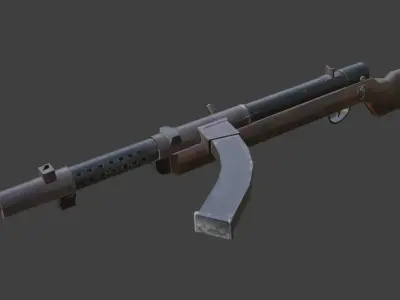 gun type100 Low-poly 3D model