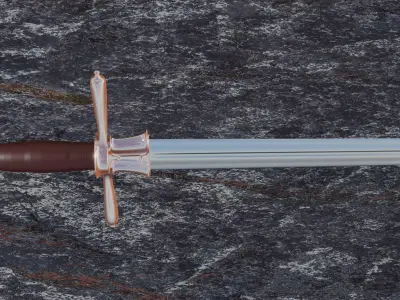 Realistic Medieval Fantasy Sword  3D model