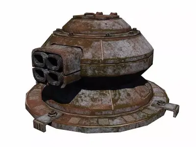 Sci Fi Turret Low-poly 3D model