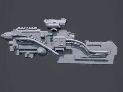 Rusted gun asset  3D model  3D model