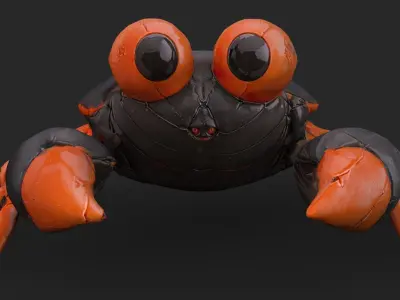 Crab Cartoon Low-poly 3D model