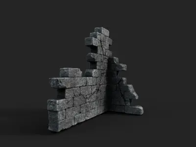 Old Ruin 8 Low-poly 3D model