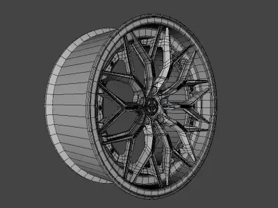 WHEEL BASED PRECISION FORGED ALUIMINIUN  3D model