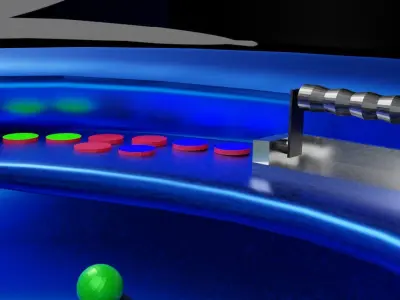 Spaceship ufo flying saucer with lights 3D model