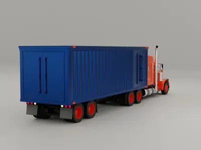 peterbilt 379x 3d model Low-poly 3D model