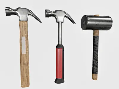 Hammer Pack Low-poly 3D model