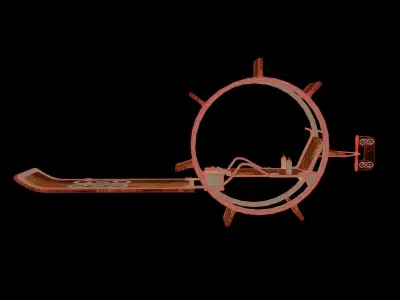 Desert monowheel Low-poly 3D model