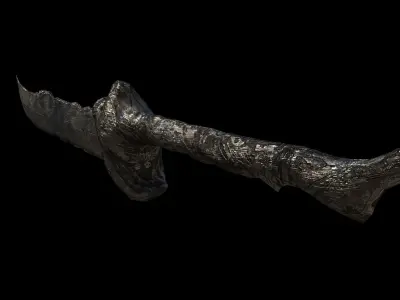 Old Weapon Sword01 Low-poly 3D model