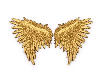 Wings Printable carved decor 11 3D model