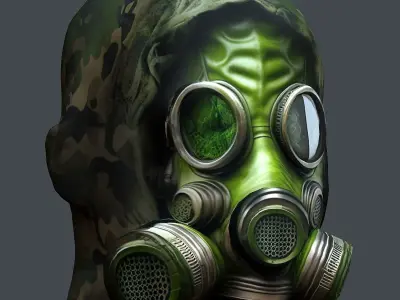 Helmet 3d model military combat Military Low-poly Low-poly 3D model 10