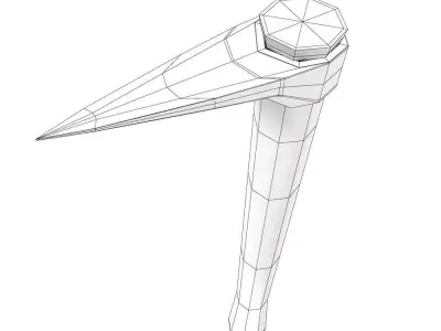 Garden sharp axe hoe 3d model  3D model