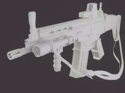 assault rifle 3D model 6