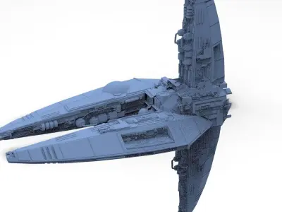 Wraith Interceptor ship 3  3D model