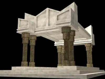 Ancient Temple Two Different Versions 3D model