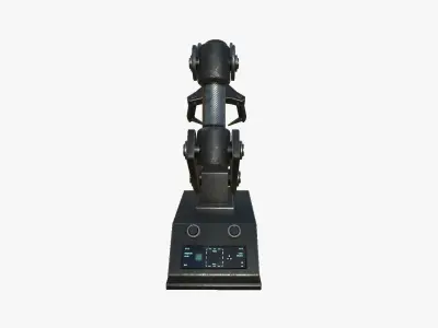 Robotic Hand A06 Black Metal - Machinery Industrial Design Low-poly 3D model
