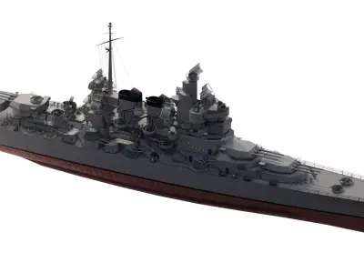 WW2 US NAVY  DETAILED DESTROYER 3D model