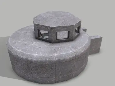 Military Bunker 10 Low-poly 3D model