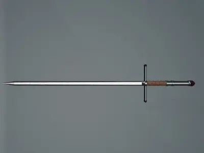 game ready low poly sword Free 3D model get