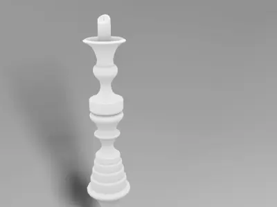 Antique Candlestick Low-poly 3D model