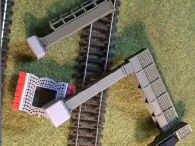 Deutsche Bahn Single Signal Bridge Mod1 1-87 FDM color 3D print model