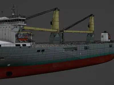 SAL Heavy Lift vessel Low-poly 3D model