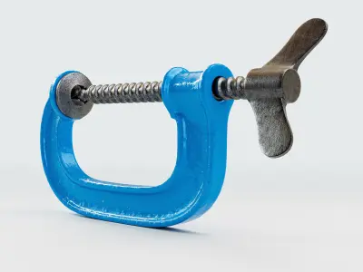 Vintage G-clamp 3D model