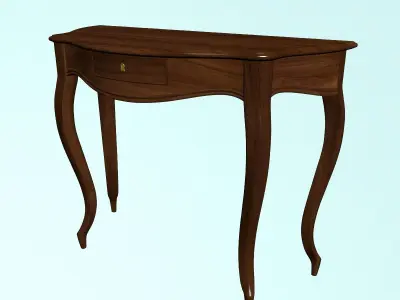 Coffee table made of walnut 3D model