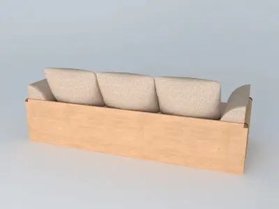 Convertable bed couch 3D model