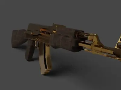 Free AK-47  Free low-poly 3D model