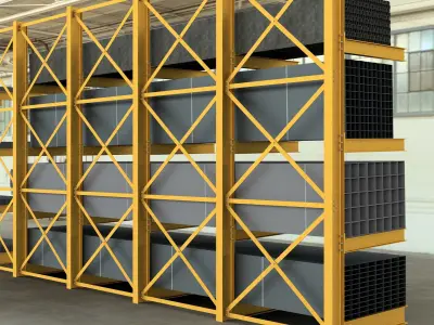 Steel Cantilever Beam Free 3D model