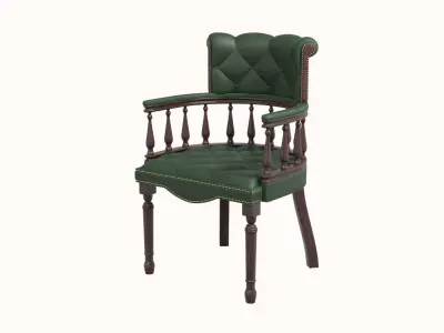 3D Chesterfield Office Chair 3D model