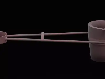 Crucible Tongs Tool Low-poly 3D model