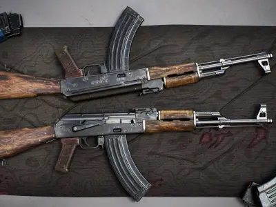 AK 47 Low-poly 3D model purchase