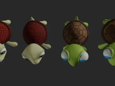 Cute Turtle Low-poly 3D model purchase