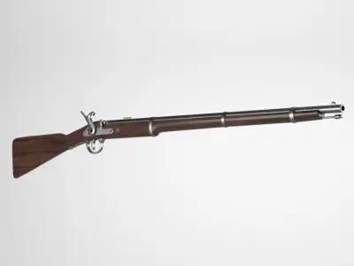 Musket flintlock 3D model