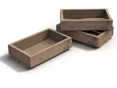 Wooden Crate 3D 3D model 8