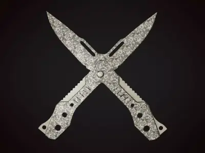 Knife 4 J Low-poly 3D model