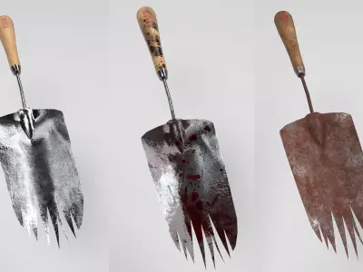 hand trowel Survival weapon Free low-poly 3D model