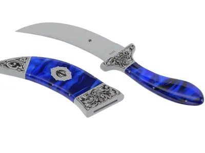 Kirpan Sword Low-poly 3D model