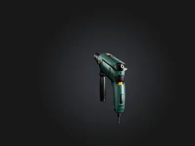 Realistic Electric Drill Low-poly 3D model