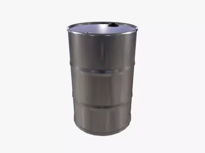 Stainless Barrel Low-poly 3D model