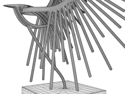 Abstract Bird Sculpture 3D model