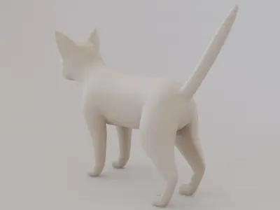 Cartoon Cat Low-poly 3D model purchase