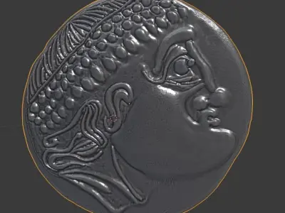 Celtic coin 2 3D print model