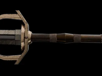 Fantasy sword Low-poly 3D model 11