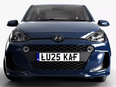 Hyundai i10 2017 - Sim ready - PBR - UVs - Textured - Rigged 3D model