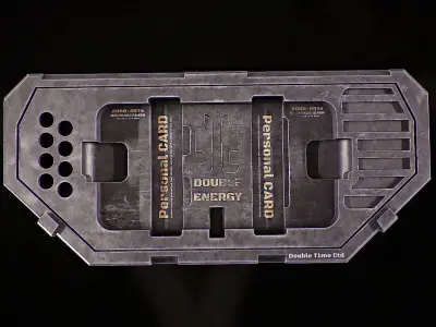 CYBERPUNK personal card game ready  Low-poly 3D model